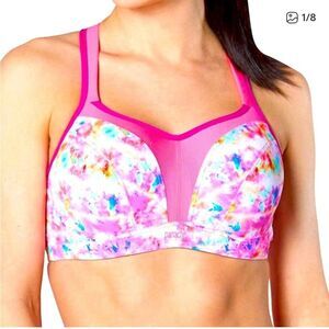 Panache Power 5021A High Impact Underwire Sports Bra Size 36 F Tie Dye Colorful